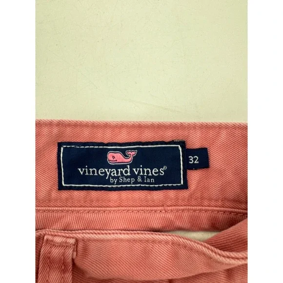 Vineyard Vines Men's Flat Front Club Shorts Size 32 Salmon Summer - Picture 11 of 11